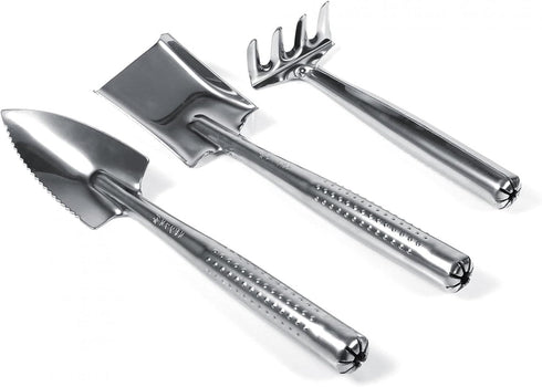 3 Pcs Set Mini Gardening Plant Pot Tools Small Handheld Shovel Spade Rake Gardening Work Set Kids Toy Gifts for Succulent Cactus Herbs Indoor Mini...