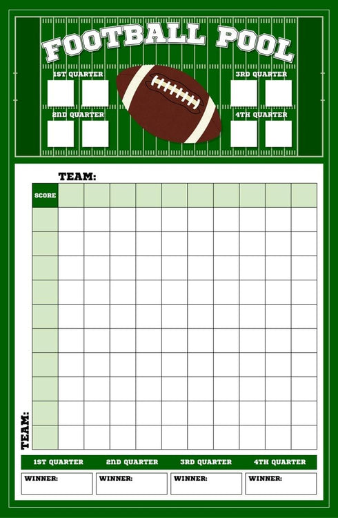 Football Big Game Betting Pool Box Squares Scoreboard Bowl Office Party Game Supplies Decorations (3-11x17" Games)...
