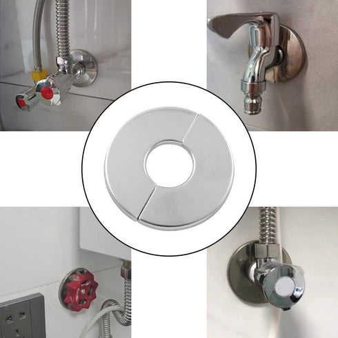 2PCS 304 Stainless Steel Round Escutcheon Plate Round Snap-fit Decorative Cover For Outer Diameter 65mm, Inner Diameter 24mm...