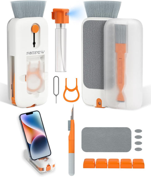 Keyboard Cleaner, 12-in-1 Phone Cleaning kit, Electronics Cleaning Brush Tool for Computer, PC Monitor,TV Camera Lens with 3ml Spray Cleaning Bott...