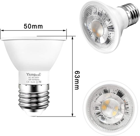 LED Color Changing RGB Light Bulb with Remote 40W Equivalent 400LM, 45° Beam Angle and Memory, E26 Mood Ambiance Lighting (6 Pack)...
