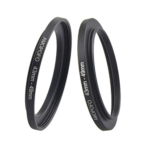 43mm to 49mm Step-Up Ring Filter adapter/43mm to 49mm Camera Filter Ring ;Compatible All Brands 43mm Lens and 49mm UV,ND,CPL,Metal Step Up Ring...