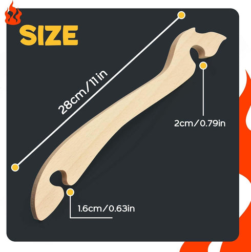 Wooden Oven Rack Puller 2 Pack Oven Long Handle Push Pull Tool Oven Accessories for Toaster Oven Air Fryer, Prevent Scalding...