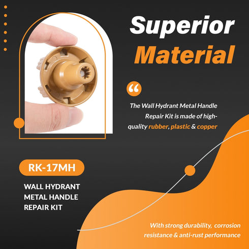 Replace for RK-17MH Repair Kit, Wall Hydrant Metal Handle Repair Kit, fit for Woodford Model 17 Residential Wall Faucet (12 Pcs)...