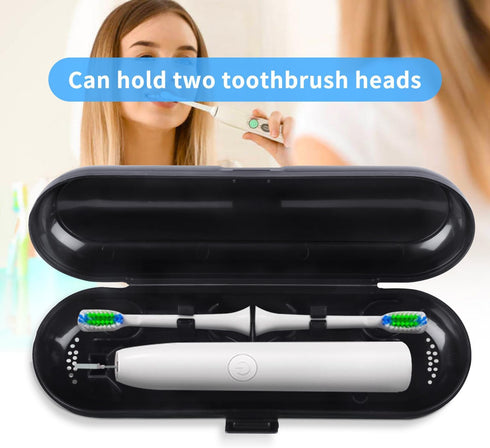 Fowecelt 2 Pack Electric Toothbrush Travel Case for Oral-B Pro and Other Electric Toothbrush, Portable Travel Toothbrush Holder (Black & White)...