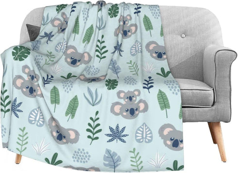 Delerain Cute Koalas Soft Throw Blanket 40"x50" Lightweight Flannel Fleece Blanket for Couch Bed Sofa Travelling Camping for Kids Adults...