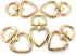 12 Pcs 3/4 Inch Outside Width Zinc Alloy Heart Shape Swivel Buckles Trigger Spring Keyring Buckle, Clasps Hooks Keychain Ring Buckles Shinning Swi...