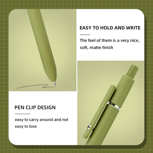 Gel Pens, 10 Pcs 0.5mm Fine Point Smooth Writing Pens Cute Pens, High-End Series Black Ink Pens for Journaling Note Taking, School Office Supplies...