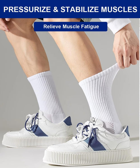 Hiflyer 5 Pairs Mens Athletic Socks Training Socks Men, Basketball Socks Men & Women, Thick Compression Sports Socks for Men & Women...