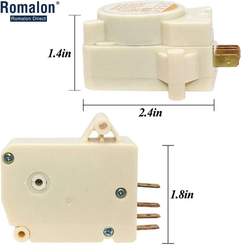 Romalon WR09X10049 Defrost Timer Control Replacement Part Fit for G-E Hot-Point Refrigerator Replaces WR09X0278 SWR9X412 SWR9X413 SC952