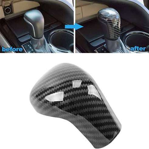 MACHSWON Car Gear Shift Knob Cover Carbon Fiber Automatic Shift Knob Head Fit for 2018-2021 Toyota Camry Avalon Corolla...