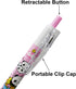 Maydahui 30PCS Kawaii Panda Pens Retractable Panda Gel Pen Cute Little Bear Flower Print Animal Pens Black Ink Comfortable Grip for School Home Of...