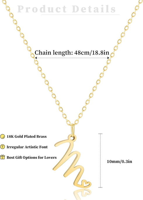 Initial Necklaces for Women, 18k Gold Plated Letter Necklace Dainty Personalized A-Z Pendant Choker Necklace Jewelry Gifts...
