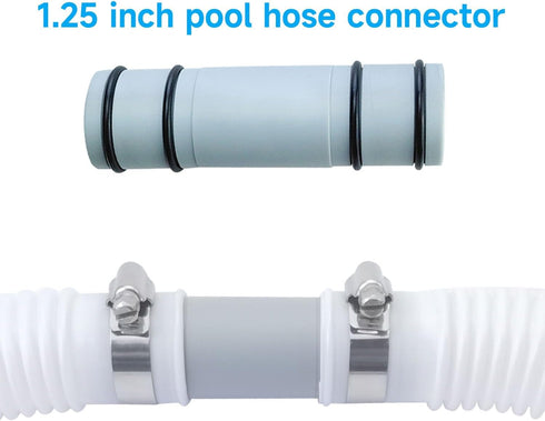 Pool Hose Adapter/Connector,Pool Pump Fittings Pool Drain Ddapter,32MM Durable Vacumm Pump Pipe 2PCS, for Above Ground Swimming Pool and Pool Filt...