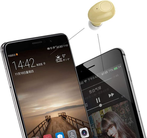 Single Bluetooth Earpiece10 Hrs Playtime,Wireless Headphone, Mini Bluetooth Headset Hands-Free Car Earphone,Cell Phone Bluetooth Earbud for iOS An...