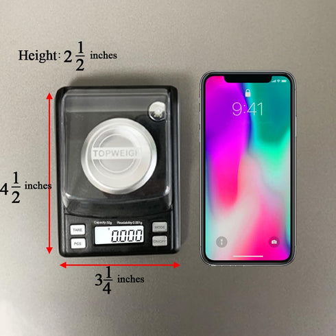 Milligram Scale with Case, 4 Powder Pans, mg Scale, 50g by 0.001g, Digital Powder Scale for Supplement,6 Weighing Units,includes Calibration Weigh...