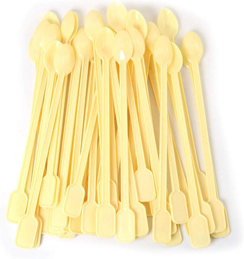 500 Pcs Plastic Coffee Tea Stirrer Spoon Disposable Spoons Stir Stirrer Mini Stir Swizzle Sticks Plastic Food Grade Coffee Stirrers Tea Spoons Sou...