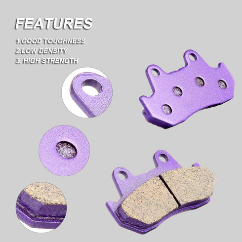 SCITOO Carbon Fiber Brake Pads Fit for 83 84 85 86 87 88 89 90 91 92 93 94 95 96 97 98 99 00 for Honda...