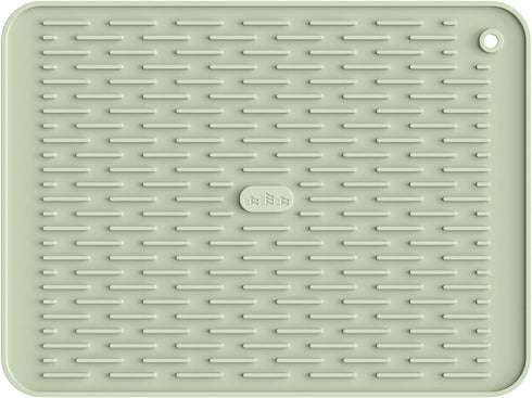 ME.FAN Silicone Dish Drying Mat for Kitchen Counter, Dish Drying Pad for Sink, Refrigerator or Drawer, Countertop Protection Pad M - 16''×12'' - D...