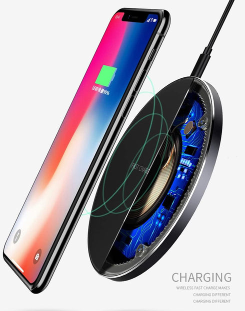 Fast QI Wireless Charger 15W, Charging Pad Compatible with iPhone 13/12/12 Pro Max/11/XR/X/8 Plus, Samsung Galaxy S21/S20 Ultra/S10/S9/Note 10, An...