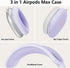 Case Cover for AirPods Max,Anti-Scratch Soft Silicone with Gold Heart Pattern Ear Cups Case Cover/Ear Pad Cover/Headband Cover for Apple Airpod Ma...