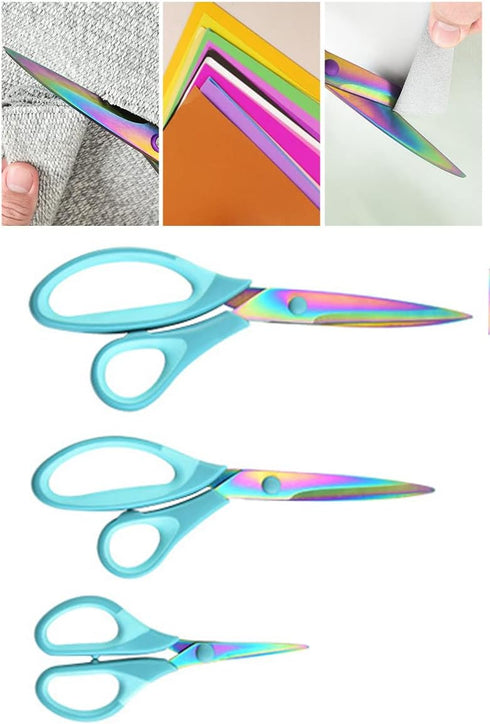 Craft Scissors Sharp Blades Fabric Scissors Rubber Soft Grip Handle Multipurpose Scissors Suitable for Sewing/Arts/Crafts/Office/School and Home (...
