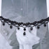 Vintage Black Lace Choker Necklace Black Teardrop Crystal Choker Necklace Gothic Hollow Lace Necklaces 90s Victorian Tattoo Necklace Jewelry for W...