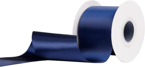 3" wide Double Face Satin Ribbon 25 Yards (370-Navy Blue?, Set for Bow, Party Decor, Sewing Applications, Wedding and Craft...