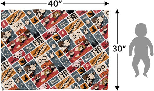 Harry Potter Lightweight Baby Blanket, 30"X40", Cute Chibi Pattern Unisex for Infants Girls & Boys...