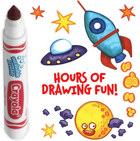 Crayola Washable Markers - Red (12ct), Kids Broad Line Markers, Bulk Markers for Classrooms & Teachers...