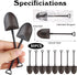 80pcs Mini Shovel Spoons Disposable Platsic Dessert Shovel Shaped Spoon for Ice Cream Pudding Yogurt Party Supply,Black...