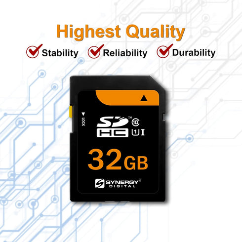 Synergy Digital 32GB, SDHC UHS-I Memory Cards - Class 10, U1, 100MB/s, 300 Series - Pack of 2...