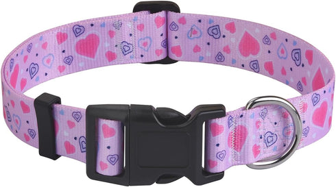 Dog Collar for Small Dogs, Soft Comfy Pet Collar for Small Medium Large Dogs, Geometry Pattern for Boy Girl Puppy Dogs(Love Cute,S)...