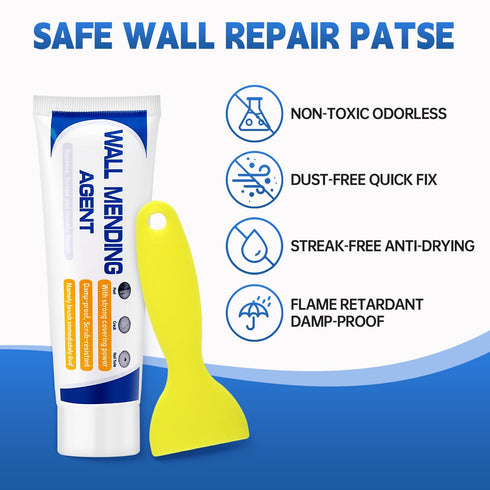 Drywall Repair Kit, Wall Spackle Repair Paste, Wall Mending Agent with Scraper Easy to Fill The Holes for Home Wall, Plaster Dent Repair...