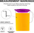 LocknLock Aqua Fridge Door Water Jug with Handle BPA Free Plastic Pitcher with Flip Top Lid Perfect for Making Teas and Juices, 3 Quarts, Purple...