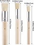 LUTER 6Pcs Wooden Stencil Brushes, Natural Bristle Stencil Brushes for Acrylic Painting, Oil Painting, Watercolor Painting, Card Making, DIY Art C...