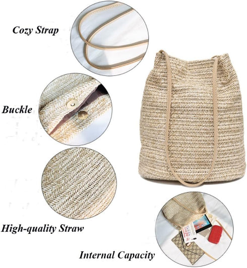 Tote Bag Women Small Satchel Bag Straw Beach Bag Cute Hobo Bags Fashion Tote Handbag Crossbody Summer Purse 2024...