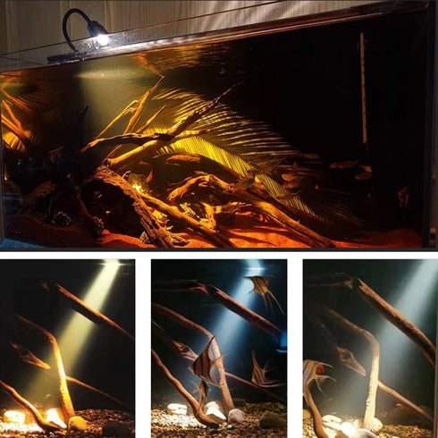 UPETTOOLS Aquarium Light Full Spectrum Fish Tank Lights LED Zoom Lights for Plants 3 Colors Adjustable Focal Length (10)...