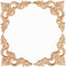 MUXSAM 4Pcs Wood Carved Appliques Onlays, Unpainted Little Wooden Corners Flower Carvings Decals for Mirrors Cabinets Walls Doors Chests Dressers ...