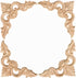 MUXSAM 4Pcs Wood Carved Appliques Onlays, Unpainted Little Wooden Corners Flower Carvings Decals for Mirrors Cabinets Walls Doors Chests Dressers ...
