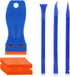 TIESOME Multipurpose Plastic Scraper Set, Non-Scratch Scraper Tool with 10Pcs Plastic Blades & 3pcs Double-Head Detail Cleaning Stick for Removing...