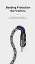 mcdodo Anti Winding Cable, LED Coiled Cord Nylon Braided Sync Charge USB Data 6FT/1.8M Cable Compatible New Phone List Below (Black, 6FT/1.8M)...