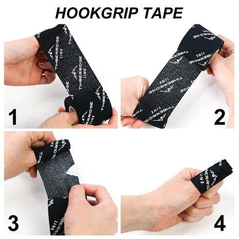 Hook Grip Tape – 3-Pack 19Ft Self-Adhesive Non Sticky Athletic Tape for Weightlifting – Elastic and Durable Hand Workout Grip – Chalk and Sweat Fr...