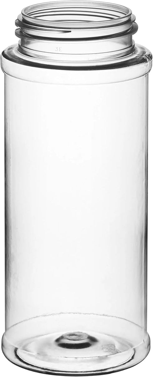 Skyway Supreme 12 OZ Plastic Spice Bottles Seasoning Containers Jars - Flap Cap Pour and Sifter Spice Shaker - Refillable Perfect For BBQ Rub Herb...