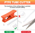 PTFE Plastic Tubing Cutter Hose Tube Cutter Pipe Cutter Accurate Tube Cutting Tool for Nylon PVC PU Tube and Hose Cut up to 3/4 Inch OD Tube (Red,...
