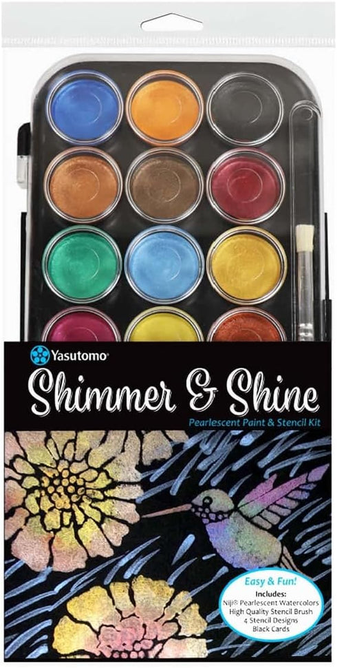 Yasytimi Pearlescent Paint & Stencil Kit...
