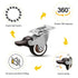 Molen 1" Low Profile TPR Casters Wheels Set of 4.for small box,Baby crib,Clothes box, Toy box, Tool box,.Weight capacity 65lbs....