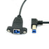 chenyang Printer Cable,USB 3.0 Type B Male to Female 90 Degree Angled Extension Cable with Panel Mount Screws for Printer, Hard Disk 50cm...