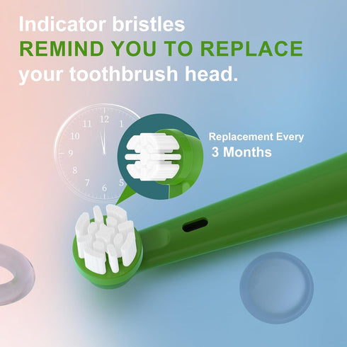 Replacement Brush Heads Compatible with Brusheez Kids' Electric Toothbrush, Toothbrush Head Refill, 5 Pcs White + 5 Pcs Purple...