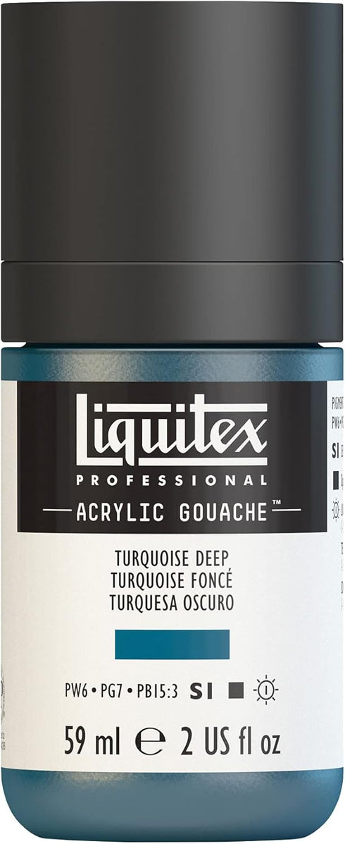 Liquitex Professional Acrylic Gouache, 2-oz (59ml) Bottle, Turquoise Deep...